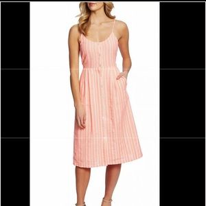 CeCe Pink Flamingo Dress NWOT midi